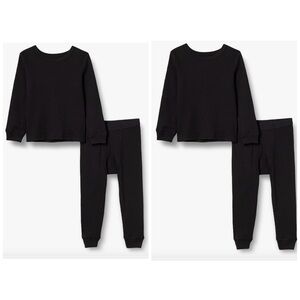 🆕 2 Pack - Kids Thermal Long Underwear Pajamas Set Black XL
